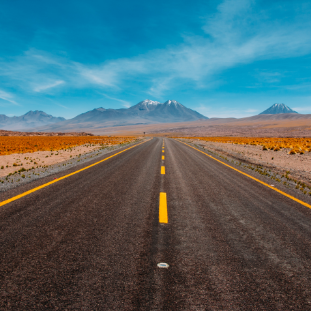 Image of an open road.